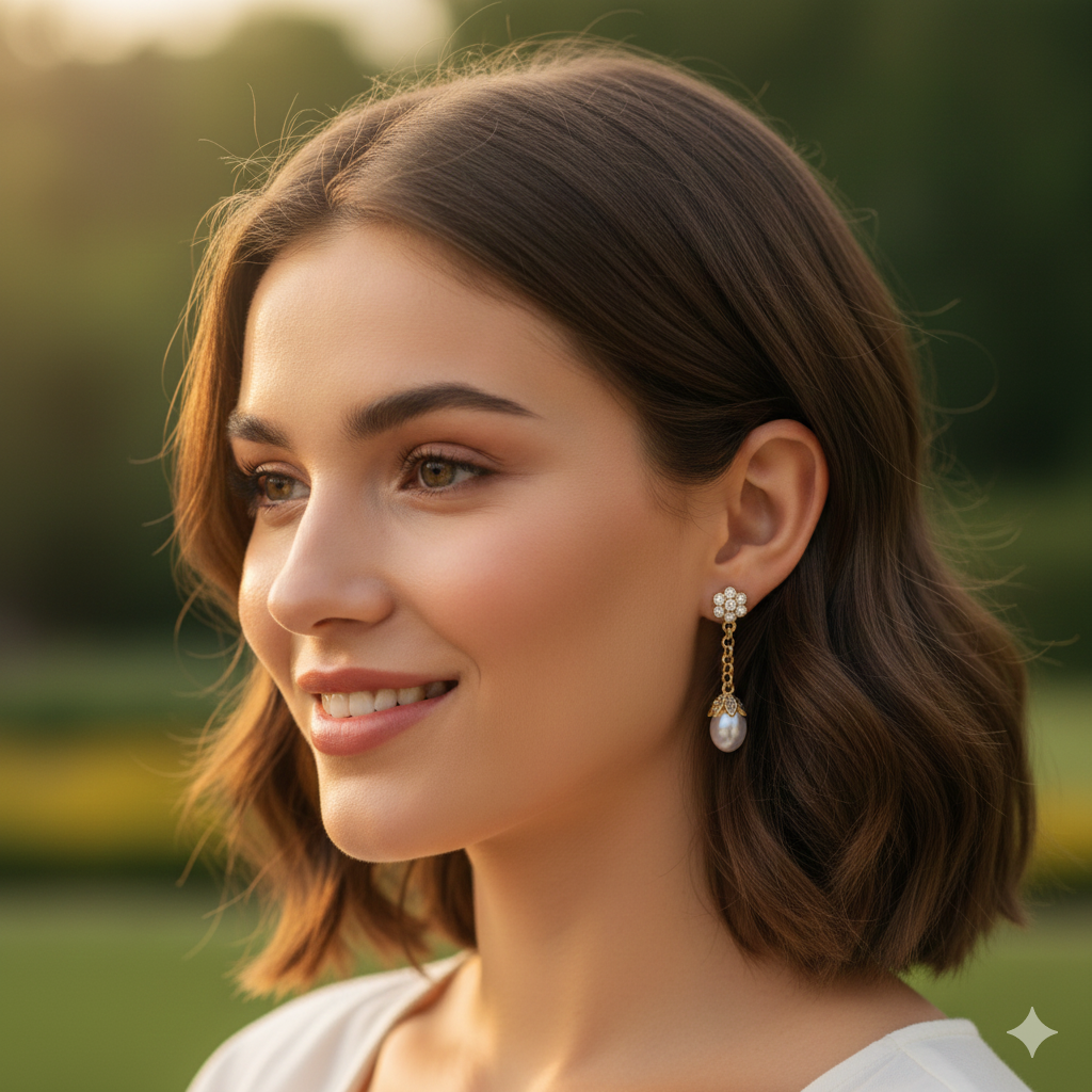 Pearl earrings