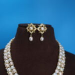 CZ Pendant Two Layer Pearl Necklace - Image 5