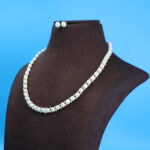 Single Line Button Pearl Necklace - Image 3