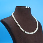 Single Line Button Pearl Necklace - Image 4