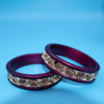 Violet Colour Deign Lac Bangles - Image 3