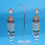 CZ Onex Hanging Pearl Earrings - Image 3