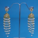 CZ Jhumka Pearl earrings - Image 3