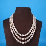 Oval Pearl Necklace Set