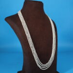 Four Layer Rice Pearl Necklace - Image 4