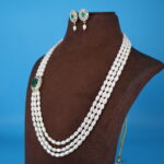 Emerald Pendant Oval Side Brooch Necklace - Image 2