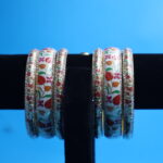 Flower Design Lac Bangles - Image 2