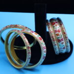 Flower Design Lac Bangles - Image 3
