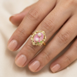 Pink Color Pearl Ring