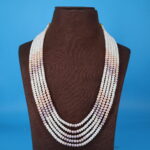 Five Layer Multi Color Pearl Necklace - Image 2