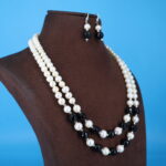 Two Layer Black Pearl Necklace - Image 4