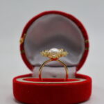 Radiant Blossom Gold Pearl Ring - Image 2