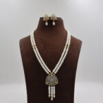 CZ Pendant Pearl Necklace - Image 2