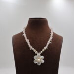 Pink Stones Pearl Necklace - Image 2