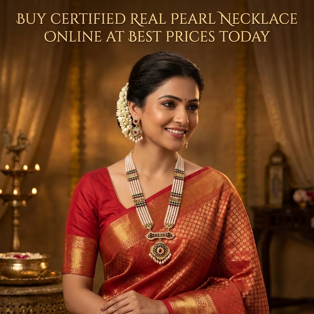 Buy Certified Real Pearl Necklace Online At Best Prices Today