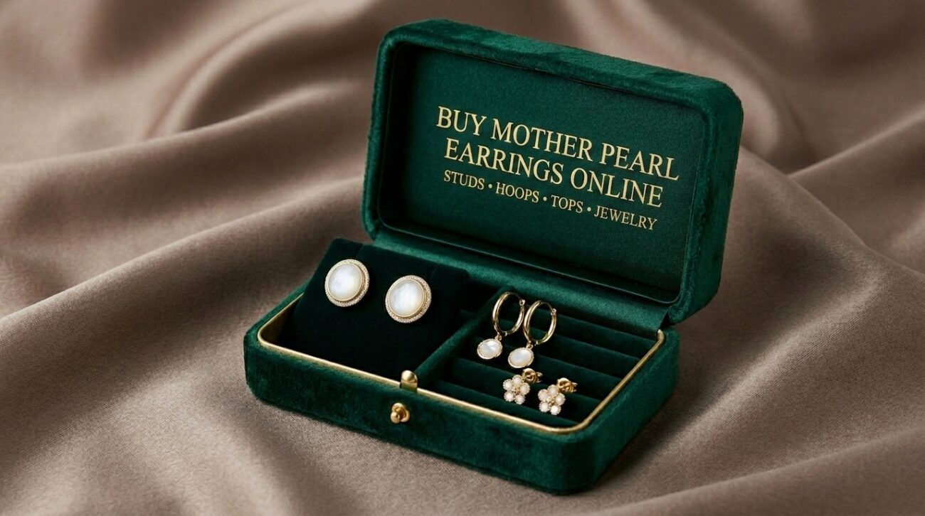 Buy Mother Pearl Earrings Online Studs Hoops Tops Jewelry