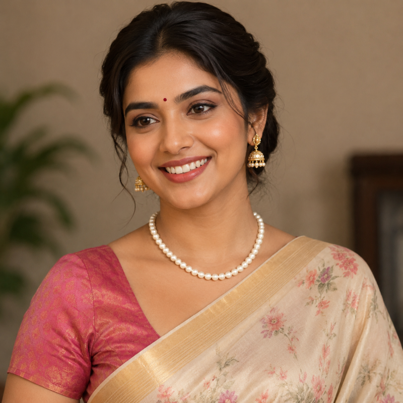 Buy Single Line Pearl Necklace with Grand Moti Mala 5 Online