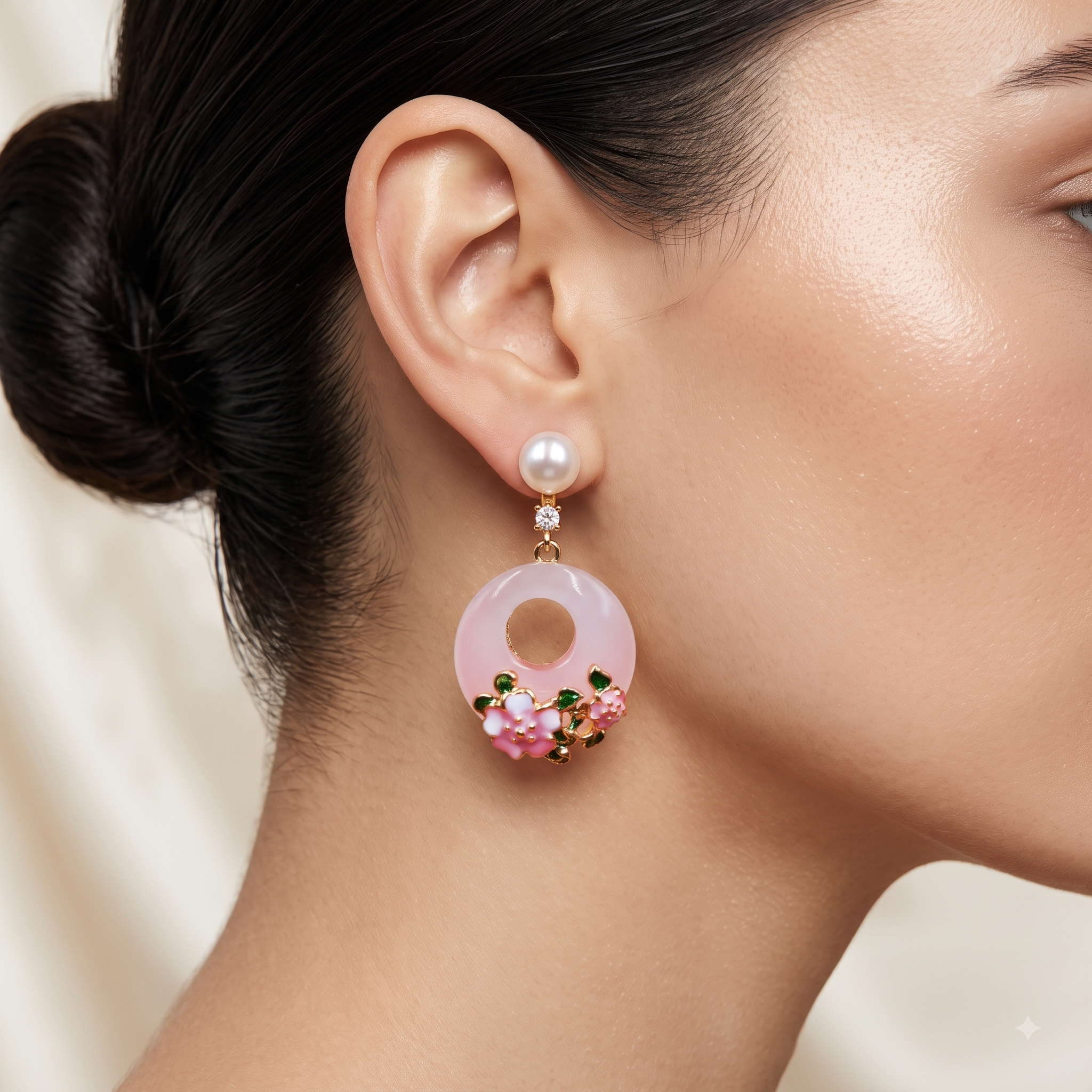 Eternal Blossom Pearl Earrings - Image 1