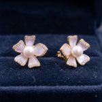 Royal Blossom Pearl Studs - Image 2