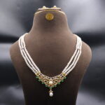 CZ Pendant Pearl Rani Haar set - Image 2