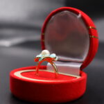 Blue Petal Pearl Ring - Image 3