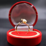 Pink Floral Pearl Ring - Image 4