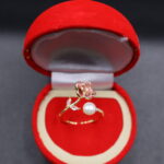 Pink Floral Pearl Ring - Image 2