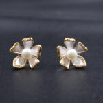 Royal Blossom Pearl Studs - Image 3