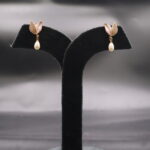 Golden Petal Pearl Earrings - Image 5