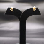 Lustrous Curve Pearl Earrings - Image 3