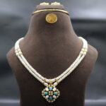 CZ Pendant Pearl Necklace - Image 2