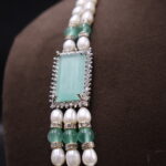 Triple Strand Pearl Necklace Set - Image 3