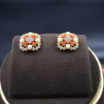 Coral & Pearl Side Brooch Necklace - Image 5