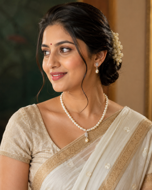 Buy Women's Pearl Necklace and pearl jewellery Set Online
