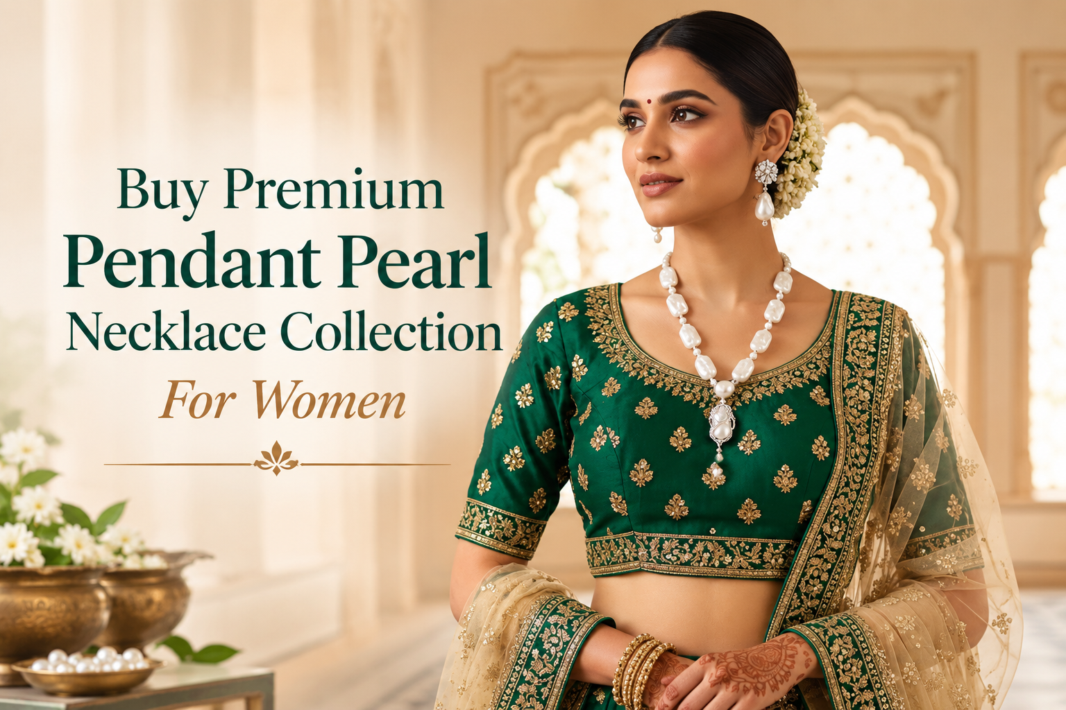 Buy Premium Pendant Pearl Necklace Collection For Women