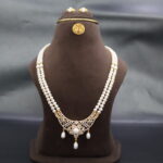 CZ AD Pendant Pearl Necklace - Image 2