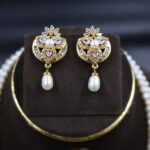 CZ AD Pendant Pearl Necklace - Image 5