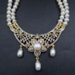 CZ AD Pendant Pearl Necklace - Image 4