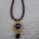 Black Pearl Necklace set - Image 4