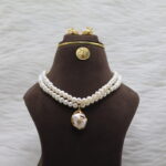 Dual-Strand White Pearl Necklace - Image 2