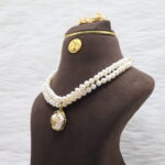 Dual-Strand White Pearl Necklace - Image 3