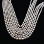 Cream Colour Oval Shape Lose pearls