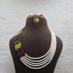 Five-Strand Multi Gemstone Pearl Necklace - Image 2