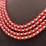 Multi-Strand Pumkin Coral and Pearls Necklace - Image 4