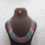 Multi Leyerd Gemstone Pearls Necklace - Image 2