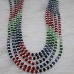 Multi Leyerd Gemstone Pearls Necklace - Image 4