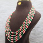 Multi Strand Tulip & Pearls Necklace - Image 2