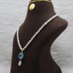 CZ Freshwater Pearl Necklace - Image 3