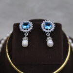 CZ Freshwater Pearl Necklace - Image 4