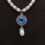 CZ Freshwater Pearl Necklace - Image 5